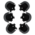 Black Nylon Basket Pockets (Set of 6)