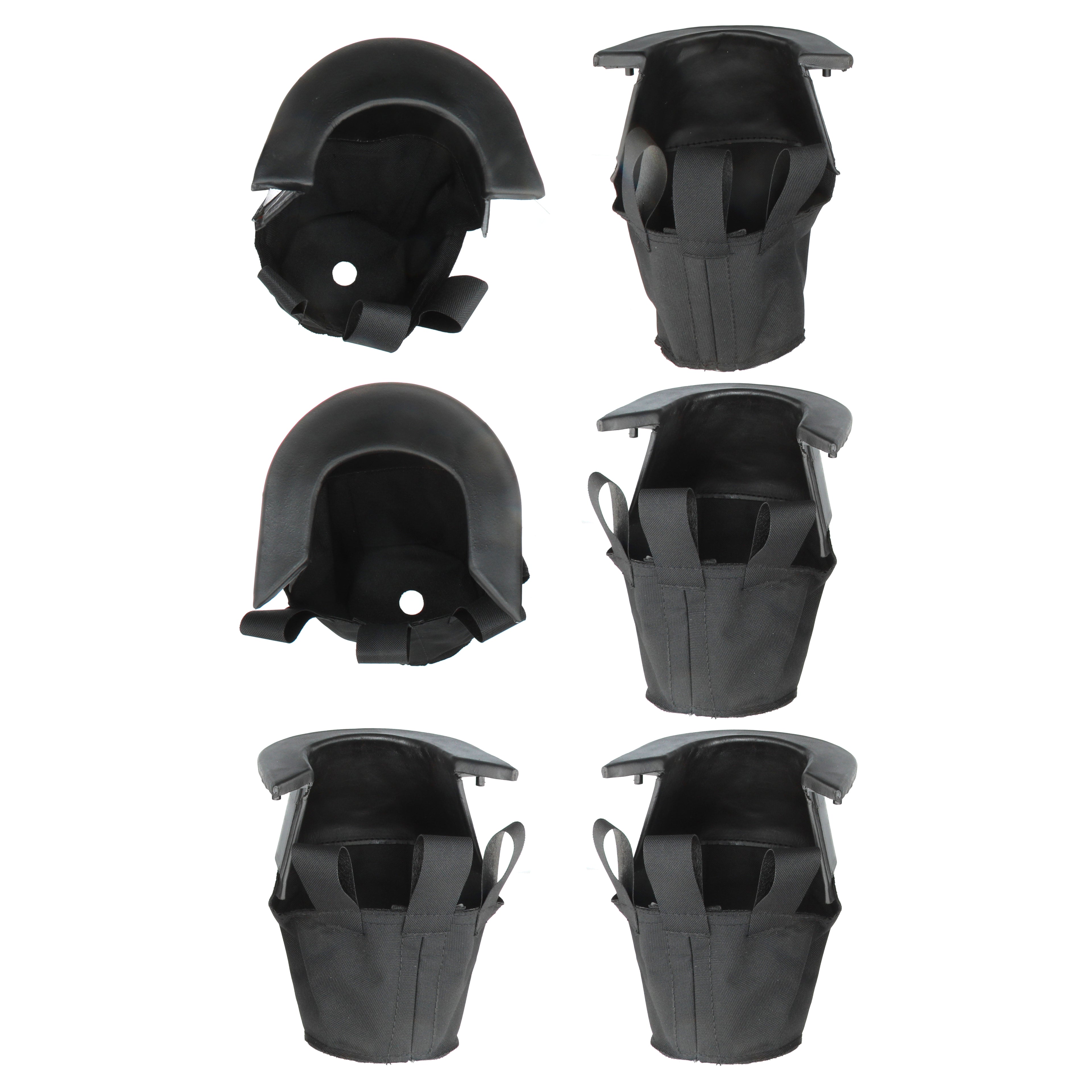 Black Nylon Basket Pockets (Set of 6)