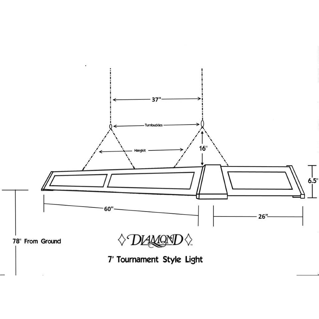 Diamond 7' Professional LED Panel Table Lights - Square Corners